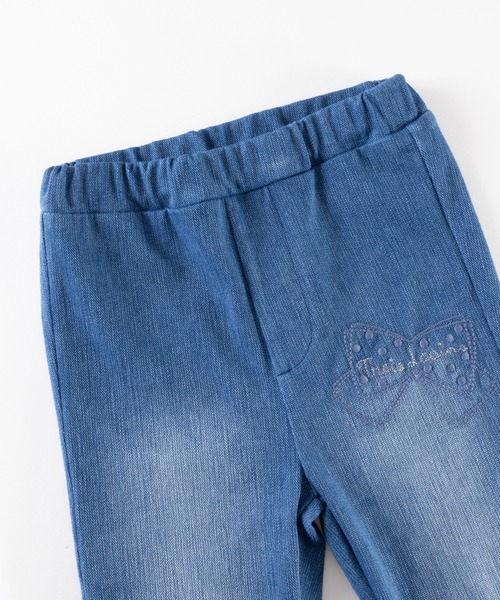 trois lapins kp（トロワラパンケーピー）の「ツイルニット デニムパンツ(100～160)（デニムパンツ・キッズ・ネイビー・140cm/160cm/100cm/120cm/150cm/130cm/110cm）」の5枚目の写真