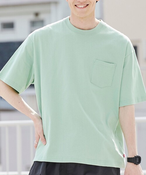 coen(コーエン)の「USAコットンリラックスTシャツ(Tシャツ/カットソー・メンズ・オレンジ/ホワイト/ライトグレー/ライラック/イエロー/ネイビー/ライム/ブラック・L/M/XL/S)」の4枚目の写真