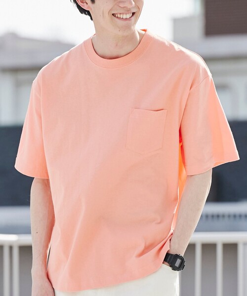 coen(コーエン)の「USAコットンリラックスTシャツ(Tシャツ/カットソー・メンズ・オレンジ/ホワイト/ライトグレー/ライラック/イエロー/ネイビー/ライム/ブラック・L/M/XL/S)」の8枚目の写真