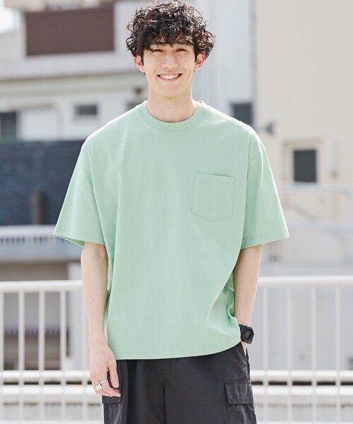 coen(コーエン)の「USAコットンリラックスTシャツ(Tシャツ/カットソー・メンズ・オレンジ/ホワイト/ライトグレー/ライラック/イエロー/ネイビー/ライム/ブラック・L/M/XL/S)」の19枚目の写真