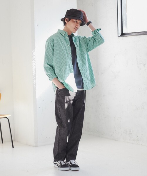 coen(コーエン)の「USAコットンリラックスTシャツ(Tシャツ/カットソー・メンズ・オレンジ/ホワイト/ライトグレー/ライラック/イエロー/ネイビー/ライム/ブラック・L/M/XL/S)」の14枚目の写真