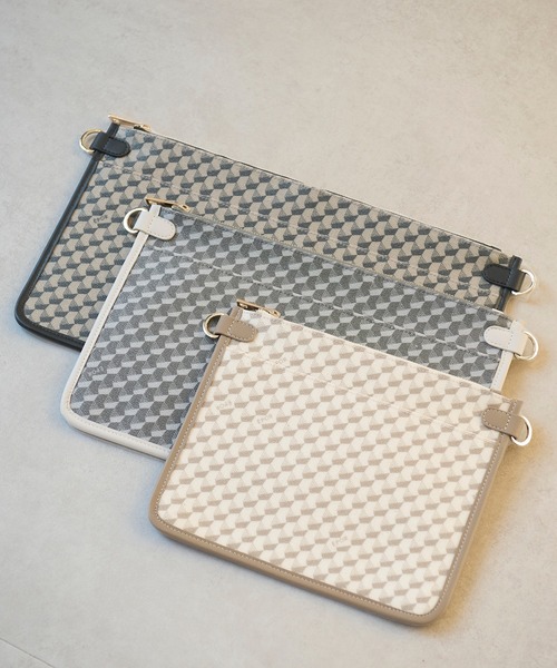 E'POR（エポール）の「【E'POR】【A4対応】MONOGRAM BAG Large（トートバッグ・レディース・ベージュ/ブラック/チャコールグレー・FREE）」の12枚目の写真
