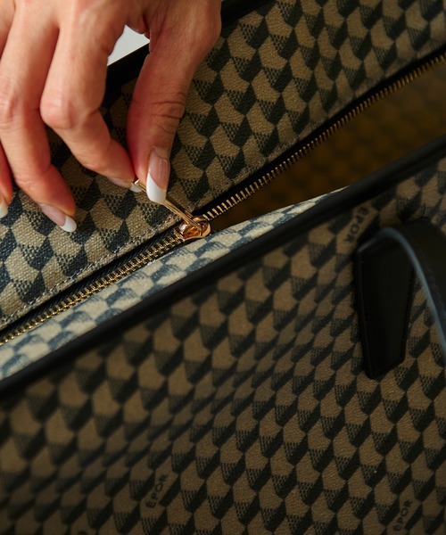 E'POR（エポール）の「【E'POR】【A4対応】MONOGRAM BAG Large（トートバッグ・レディース・ベージュ/ブラック/チャコールグレー・FREE）」の14枚目の写真