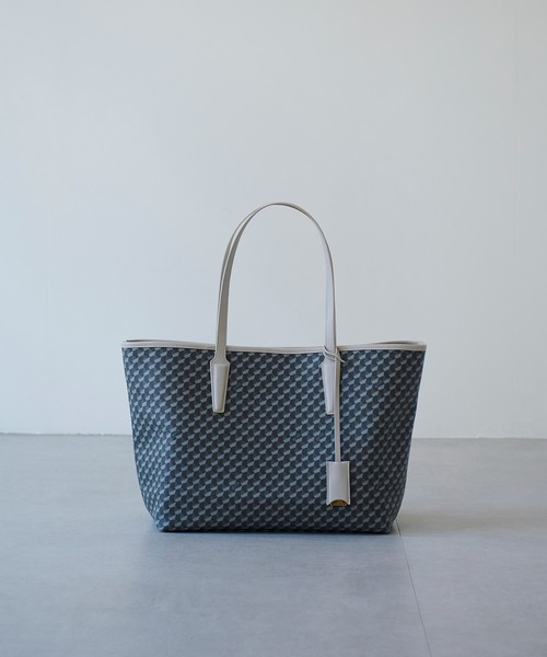 E'POR（エポール）の「【E'POR】【A4対応】MONOGRAM BAG Large（トートバッグ・レディース・ベージュ/ブラック/チャコールグレー・FREE）」の20枚目の写真