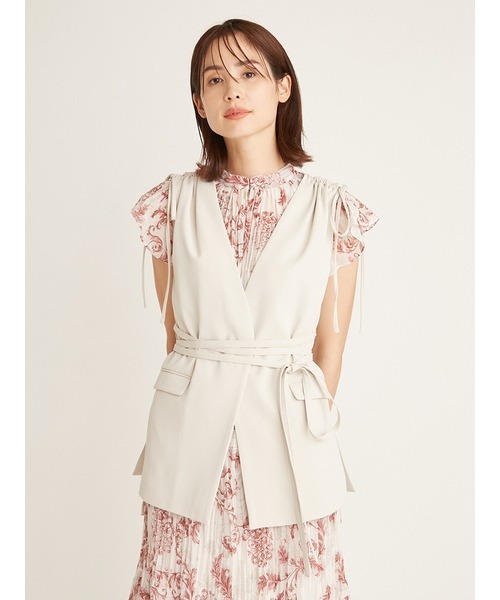 SNIDEL（スナイデル）の「Sustainableドロストデザインジレ（ベスト・レディース・ブラック/オフホワイト・FREE）」の3枚目の写真