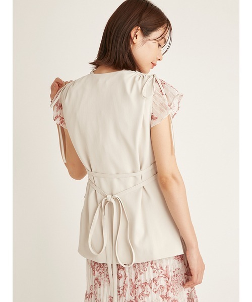 SNIDEL（スナイデル）の「Sustainableドロストデザインジレ（ベスト・レディース・ブラック/オフホワイト・FREE）」の6枚目の写真