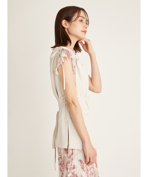 SNIDEL（スナイデル）の「Sustainableドロストデザインジレ（ベスト・レディース・ブラック/オフホワイト・FREE）」の5枚目の写真