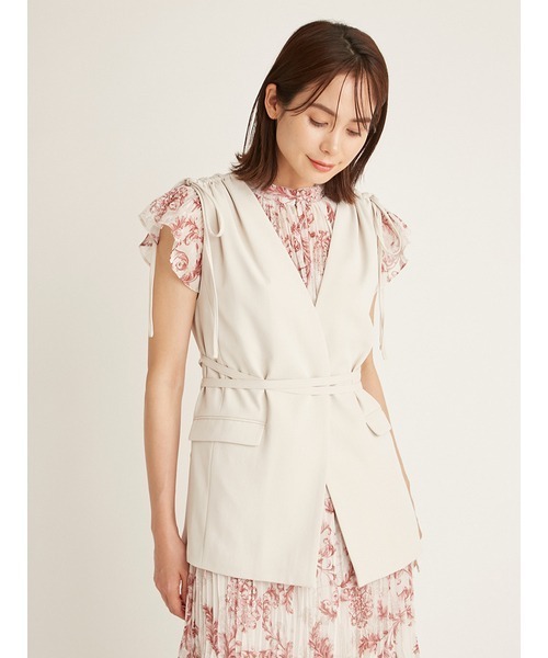 SNIDEL（スナイデル）の「Sustainableドロストデザインジレ（ベスト・レディース・ブラック/オフホワイト・FREE）」の15枚目の写真