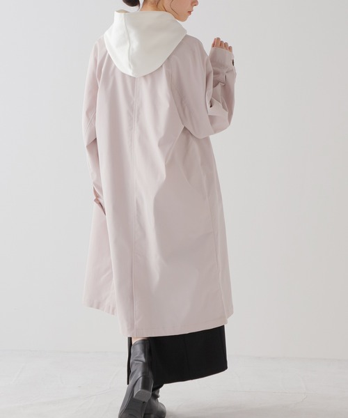 Honeys(ハニーズ)の「撥水加工ステンコート(ステンカラーコート・レディース・グレイッシュベージュ/ベージュ/ピンク・S/M/L/LL)」の10枚目の写真