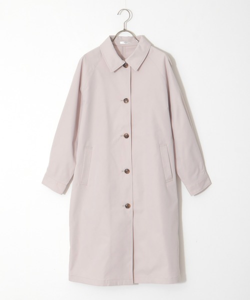 Honeys(ハニーズ)の「撥水加工ステンコート(ステンカラーコート・レディース・グレイッシュベージュ/ベージュ/ピンク・S/M/L/LL)」の12枚目の写真