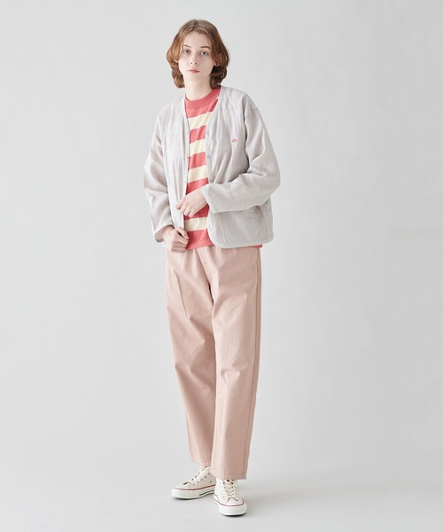 DANTON(ダントン)の「DANTON | 〈別注〉リネンシャツカーディガン WOMEN(カーディガン/ボレロ・レディース・ダークグレー/ブルー系その他/グレイッシュベージュ・36/38)」の5枚目の写真