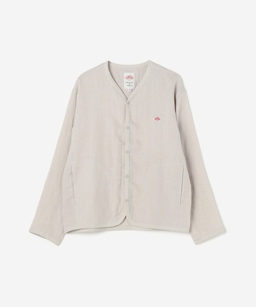 DANTON(ダントン)の「DANTON | 〈別注〉リネンシャツカーディガン WOMEN(カーディガン/ボレロ・レディース・ダークグレー/ブルー系その他/グレイッシュベージュ・36/38)」の17枚目の写真