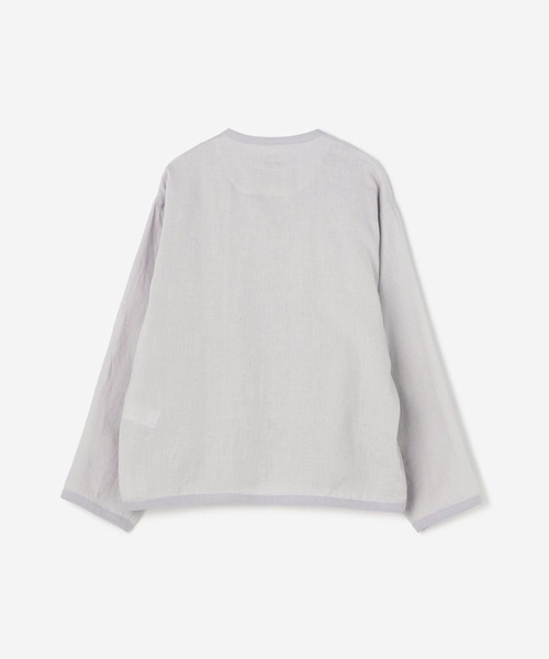 DANTON(ダントン)の「DANTON | 〈別注〉リネンシャツカーディガン WOMEN(カーディガン/ボレロ・レディース・ダークグレー/ブルー系その他/グレイッシュベージュ・36/38)」の12枚目の写真