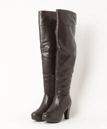 LibertyDoll/9cmチャンキーヒールストームニーハイブーツ(9039)