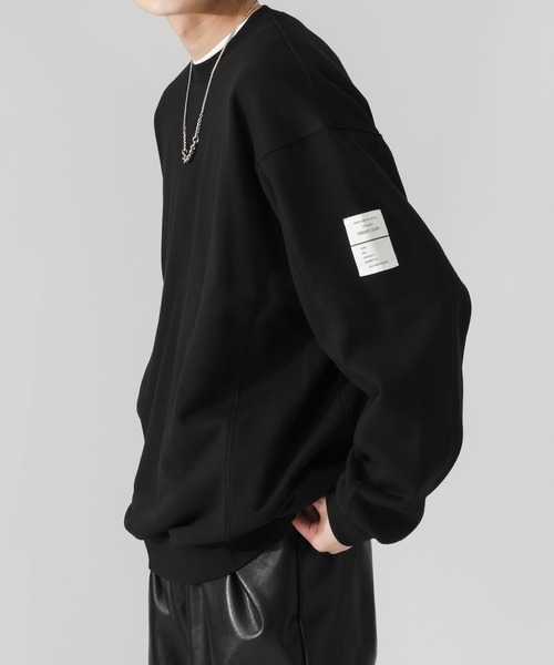 Adoon plain(アドーンプレーン)の「【Adoon plain】サイドモチーフ切り替えスウェット(スウェット・メンズ・ブラック/杢グレー・MEDIUM/LARGE)」の4枚目の写真