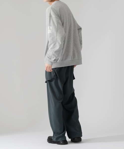 Adoon plain(アドーンプレーン)の「【Adoon plain】サイドモチーフ切り替えスウェット(スウェット・メンズ・ブラック/杢グレー・MEDIUM/LARGE)」の20枚目の写真