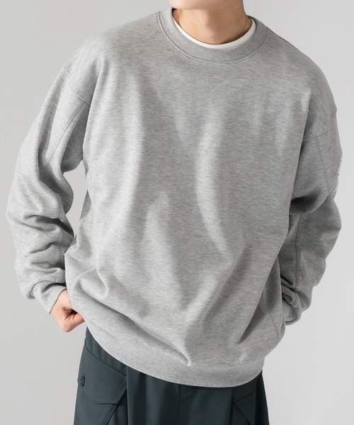 Adoon plain(アドーンプレーン)の「【Adoon plain】サイドモチーフ切り替えスウェット(スウェット・メンズ・ブラック/杢グレー・MEDIUM/LARGE)」の10枚目の写真