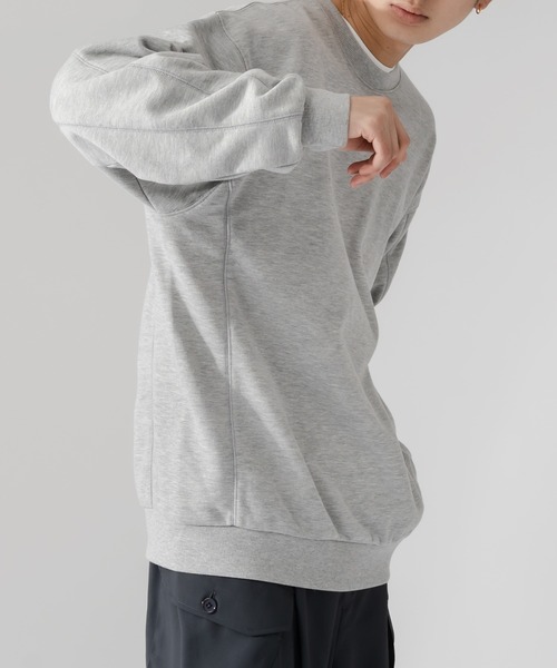 Adoon plain(アドーンプレーン)の「【Adoon plain】サイドモチーフ切り替えスウェット(スウェット・メンズ・ブラック/杢グレー・MEDIUM/LARGE)」の14枚目の写真