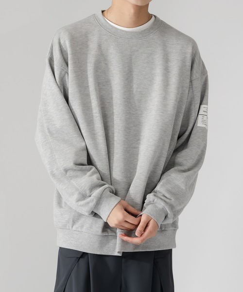 Adoon plain(アドーンプレーン)の「【Adoon plain】サイドモチーフ切り替えスウェット(スウェット・メンズ・ブラック/杢グレー・MEDIUM/LARGE)」の11枚目の写真