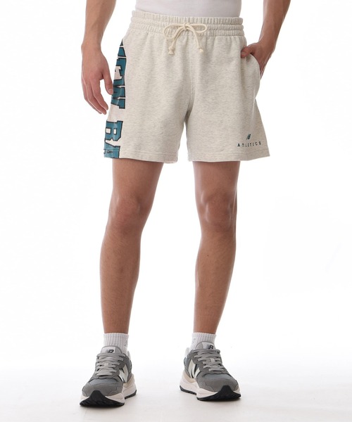 NEW BALANCE(ニューバランス)の「NB Athletics Warped クラシックス スウェットショーツ(スウェットパンツ・メンズ・アイボリー/バーガンディー/ブラック・0/1/3/2/4/5)」の1枚目の写真