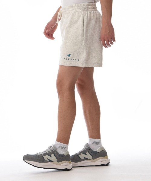 NEW BALANCE(ニューバランス)の「NB Athletics Warped クラシックス スウェットショーツ(スウェットパンツ・メンズ・アイボリー/バーガンディー/ブラック・0/1/3/2/4/5)」の12枚目の写真
