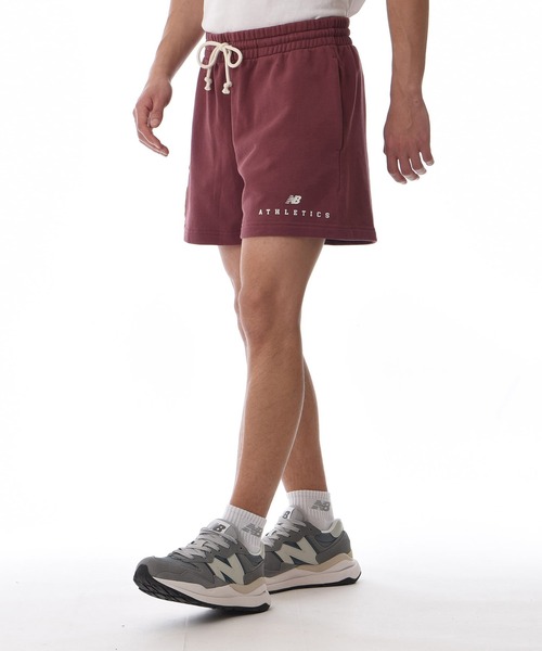 NEW BALANCE(ニューバランス)の「NB Athletics Warped クラシックス スウェットショーツ(スウェットパンツ・メンズ・アイボリー/バーガンディー/ブラック・0/1/3/2/4/5)」の15枚目の写真