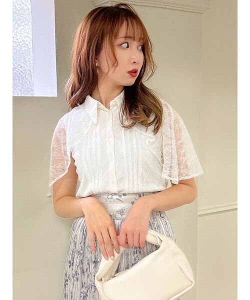 dazzlin（ダズリン）の「ケープフリルレースブラウス（シャツ/ブラウス