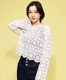 【FEMININE】カットレースプルオーバー