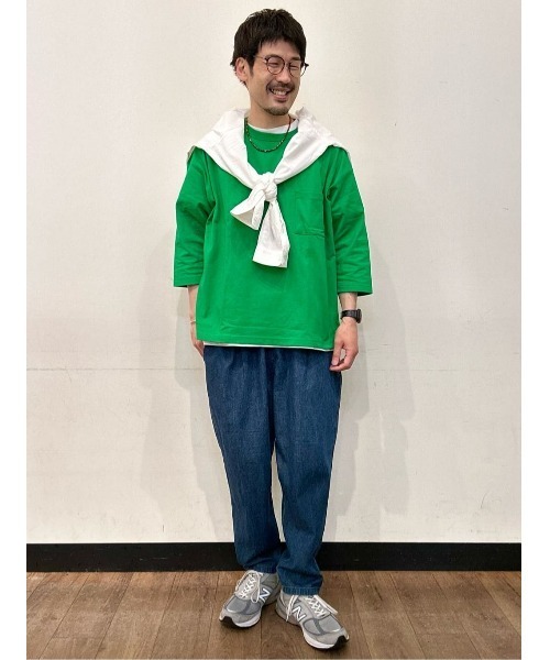 BACK NUMBER（バックナンバー）の「【BACK NUMBER】BIGヘビーウェイト７分Ｔ（Tシャツ/カットソー・メンズ・ホワイト/グリーン/ブラック・XL/M/L）」の14枚目の写真