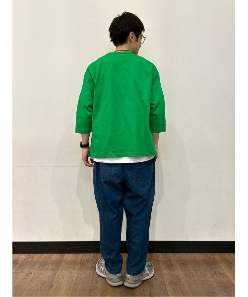 BACK NUMBER（バックナンバー）の「【BACK NUMBER】BIGヘビーウェイト７分Ｔ（Tシャツ/カットソー・メンズ・ホワイト/グリーン/ブラック・XL/M/L）」の16枚目の写真