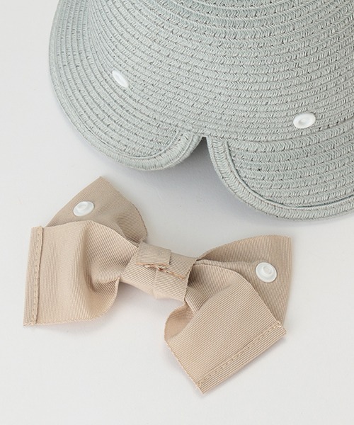 petit main(プティマイン)の「折りたたみリボンハット(ニットキャップ/ビーニー・キッズ・ライトブルー/ライトピンク/ベージュ・46cm/48cm)」の6枚目の写真
