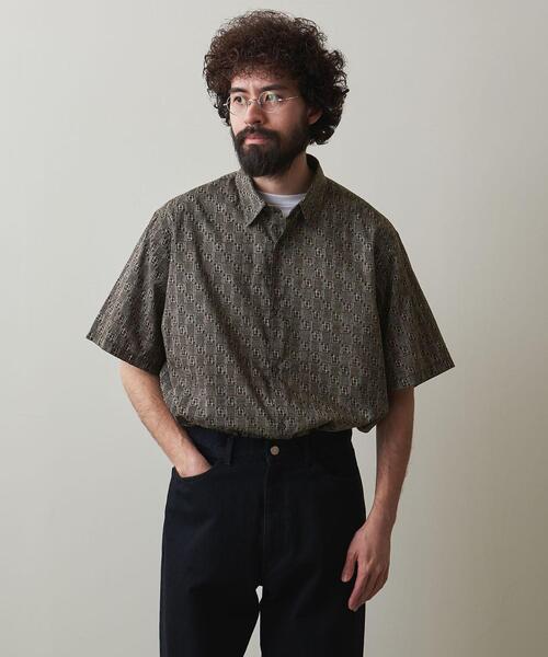 【Steven Alan】CELL/PRINT REGULAR COLLAR Steven Alan（スティーブンアラン）の「＜Steven Alan＞ CELL/PRNT
