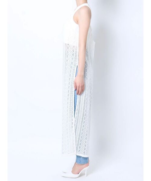 GYDA（ジェイダ）の「レーススリットロングキャミブラウス（ワンピース・レディース・オフホワイト/グリーン・FREE）」の21枚目の写真