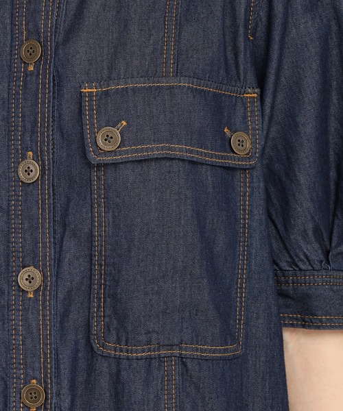 STRAWBERRY-FIELDS(ストロベリーフィールズ)の「スーパーライトデニム ワンピース(ワンピース・レディース・ネイビー・2)」の9枚目の写真