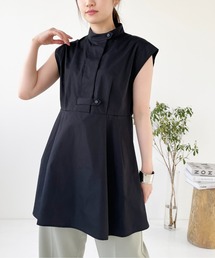 Meli rich | バンドカラーフレアチュニックシャツ(シャツ/ブラウス)