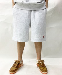 DOUBLE STEAL | ハート刺繍 スウェットハーフパンツ(スウェットパンツ)