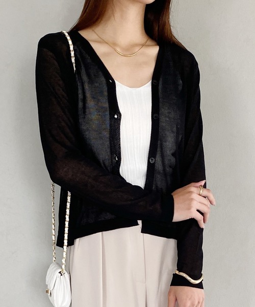 未使用品★Na.e ナエ シアーアンサンブル ブラック カーディガン セットF 送料 無料 通販ファッション - 未使用品☆Na.e ナエ シアー