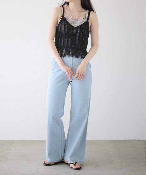 RAY CASSIN（レイカズン）の「フリンジニットビスチェ（その他トップス・レディース・ブラック/ベージュ・FREE）」の7枚目の写真