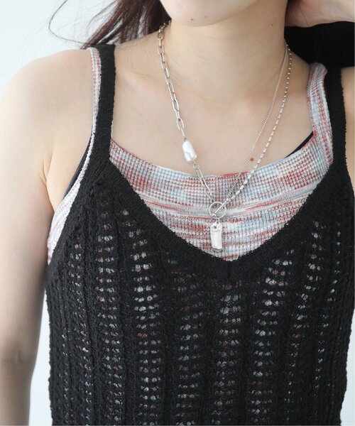 RAY CASSIN（レイカズン）の「フリンジニットビスチェ（その他トップス・レディース・ブラック/ベージュ・FREE）」の8枚目の写真