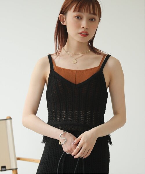 RAY CASSIN（レイカズン）の「フリンジニットビスチェ（その他トップス・レディース・ブラック/ベージュ・FREE）」の14枚目の写真