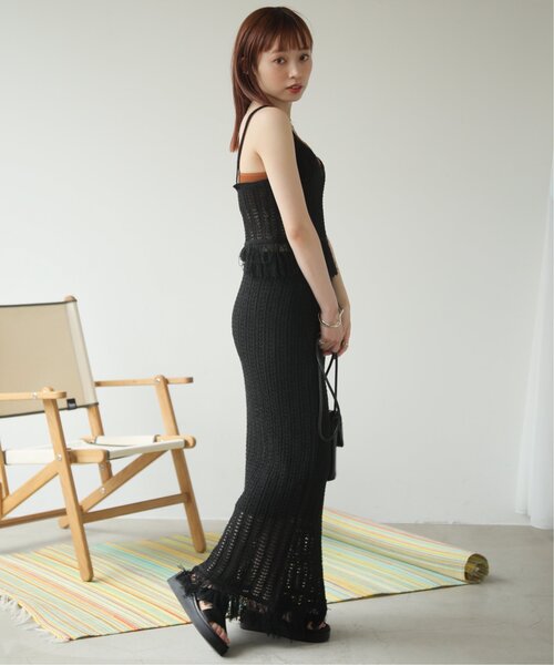 RAY CASSIN（レイカズン）の「フリンジニットビスチェ（その他トップス・レディース・ブラック/ベージュ・FREE）」の17枚目の写真