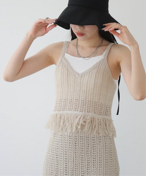 RAY CASSIN（レイカズン）の「フリンジニットビスチェ（その他トップス・レディース・ブラック/ベージュ・FREE）」の19枚目の写真