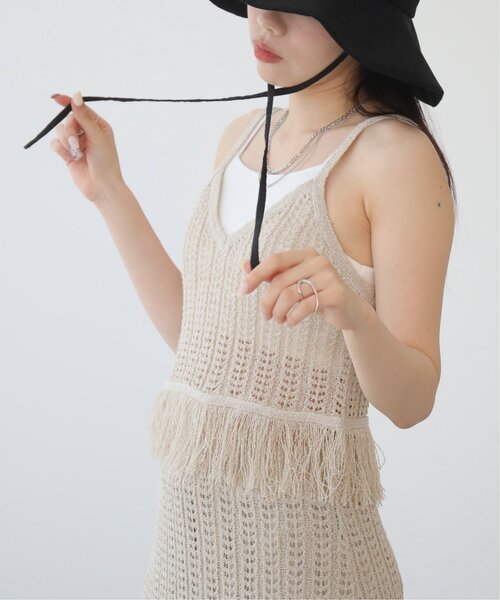 RAY CASSIN（レイカズン）の「フリンジニットビスチェ（その他トップス・レディース・ブラック/ベージュ・FREE）」の20枚目の写真