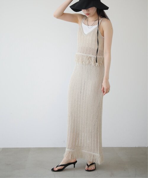 RAY CASSIN（レイカズン）の「フリンジニットビスチェ（その他トップス・レディース・ブラック/ベージュ・FREE）」の22枚目の写真