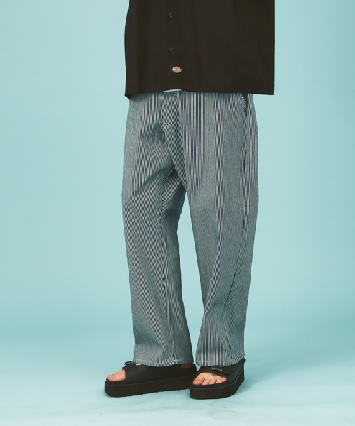 Lee（リー）の「【Lee】XS～XXLまでこれ一本でカバー  フリーサイズ リラックスワイドパンツ FLeeasy/フリージー LM5806（その他パンツ・メンズ・ストライプ/インディゴブルー/ベージュ/ダークネイビー/ホワイト/ブラック/カーキ・フリー）」の7枚目の写真