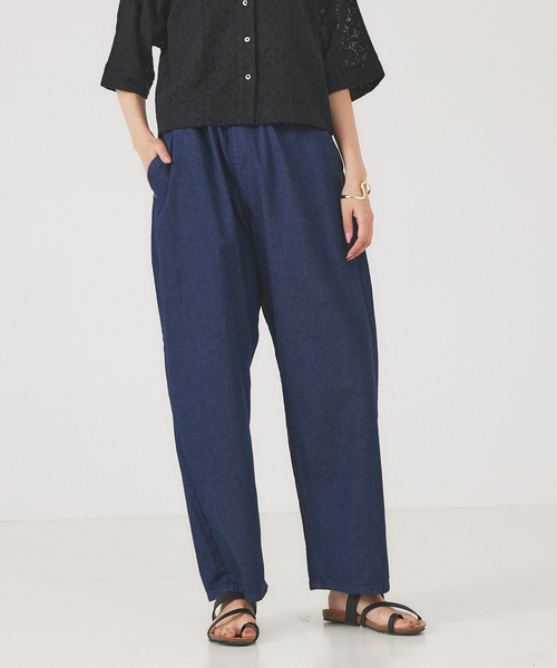 Lee（リー）の「【Lee】XS～XXLまでこれ一本でカバー  フリーサイズ リラックスワイドパンツ FLeeasy/フリージー LM5806（その他パンツ・メンズ・ストライプ/インディゴブルー/ベージュ/ダークネイビー/ホワイト/ブラック/カーキ・フリー）」の6枚目の写真