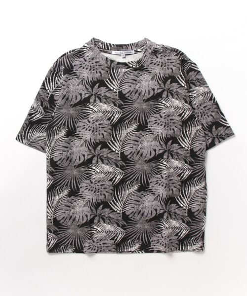 STYLEBLOCK(スタイルブロック)の「エンボスワッフルリーフ柄半袖クルーネックTシャツ(Tシャツ/カットソー・メンズ・ブラック/ネイビー/ベージュ・L/M/LL)」の4枚目の写真
