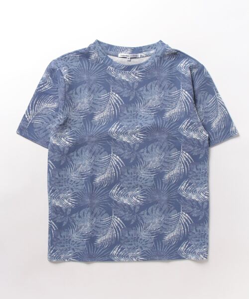 STYLEBLOCK(スタイルブロック)の「エンボスワッフルリーフ柄半袖クルーネックTシャツ(Tシャツ/カットソー・メンズ・ブラック/ネイビー/ベージュ・L/M/LL)」の6枚目の写真