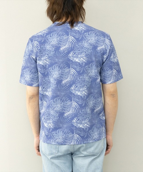 STYLEBLOCK(スタイルブロック)の「エンボスワッフルリーフ柄半袖クルーネックTシャツ(Tシャツ/カットソー・メンズ・ブラック/ネイビー/ベージュ・L/M/LL)」の8枚目の写真
