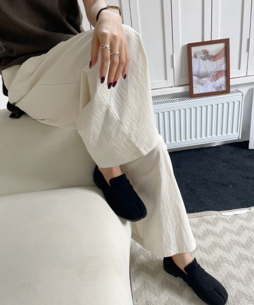 tukn.（トゥクン）の「足袋ローファー/足袋シューズ　スエード（ローファー・レディース・キャメル/ブラック・22.5cm/24.5cm/23.0cm）」の7枚目の写真